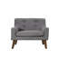 Fauteuil capitonné de 25 po Mid Century Modern