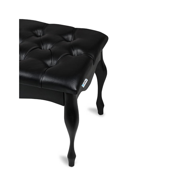 Colrain Faux Leather Upholstered Bench, H40 x W60 x D40cm, Black/Black