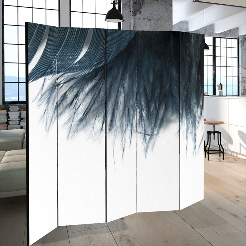 Jinine Solid Wood Folding Room Divider, 5