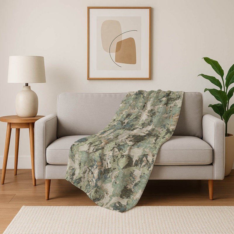 Jeté floral Sherpa ASB885 Addison, Beige