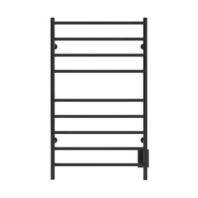 24" x 40" Kontour Linear Steel Wall Mounted Electric Towel Warmer - Matte Black, Hardwired 