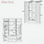 Grand garde-manger moderne avec 6 portes, tiroirs, tablettes réglables, plateaux coulissants et porte-bouteilles-850246344