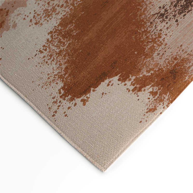 Tapis intérieur et extérieur beige Watercolor, Rectangle 9 pi x 12 pi