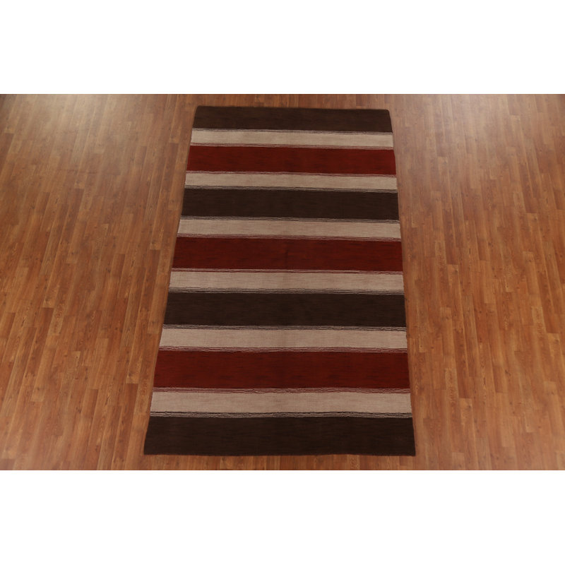 Tapis rayé Gabbeh 6 x 9