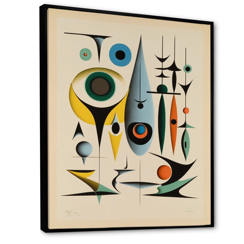 Crystalline Consciousness, Illustration rétro I - impression, Cadre flottant noir, H 20 po x l 12 po x P 1 po