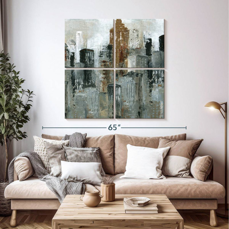 Avery Intersection Painting, 45" H x 45" W