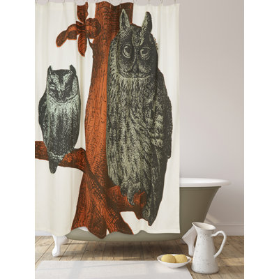 Rideau de douche simple Owl