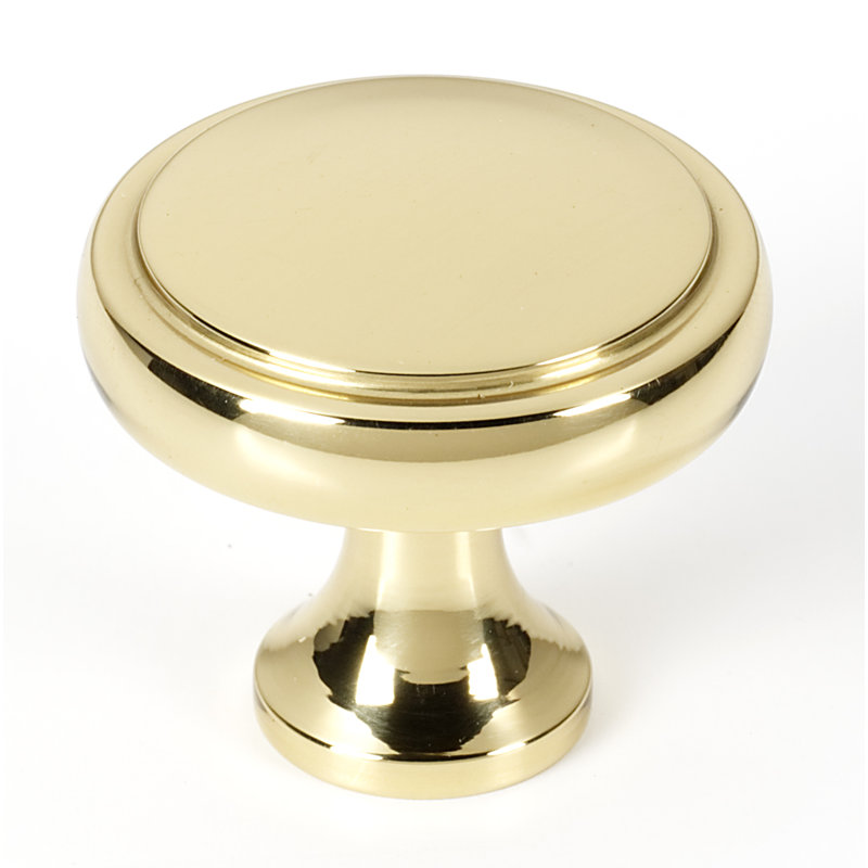 Mushroom Knob, Polished Brass, 1.13" H x 1.25" W x 1.25" D