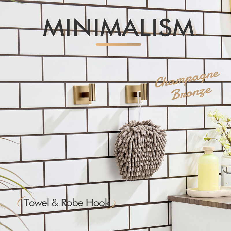 Towel Hook Wall Mounted, Champagne Bronze