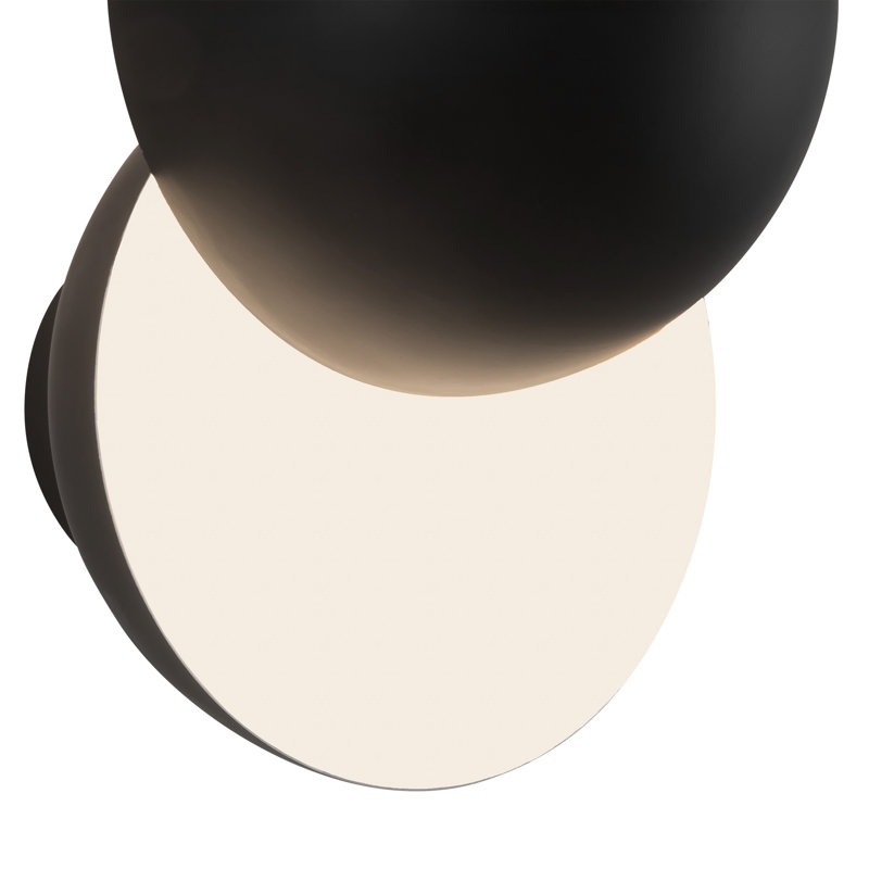 Void 12-in Black dimmable LED Wall Sconce, Matte Black