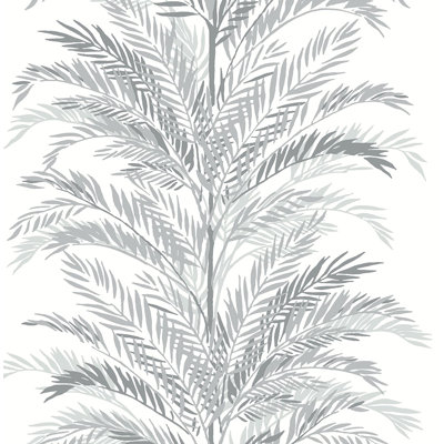 Rouleau de papier peint adhésif à motif de palmiers Keana L 9 pi x l 20,5 po Luxe Haven