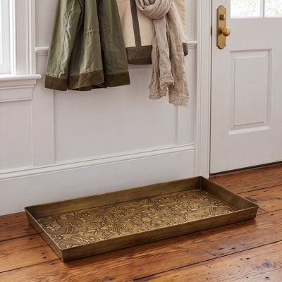 Tapis-décrottoir intérieur laiton antique 30 po x 13 po
