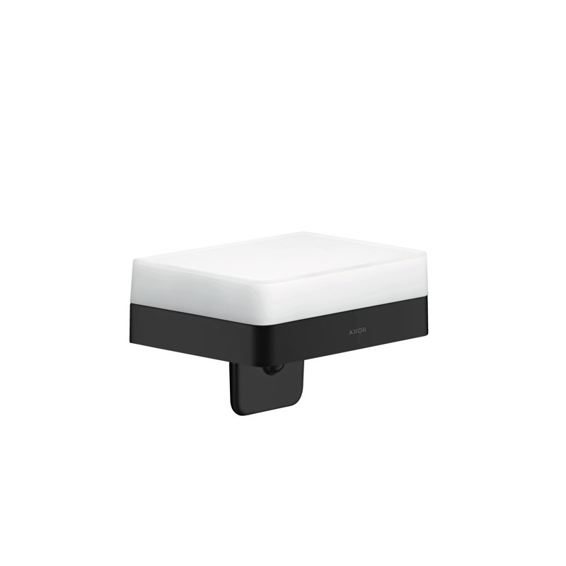 AXOR Universal Softsquare Soap Dispenser With Shelf, Matte Black
