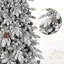 Arbre de Noël floqué avec support en métal-377732812-377732787