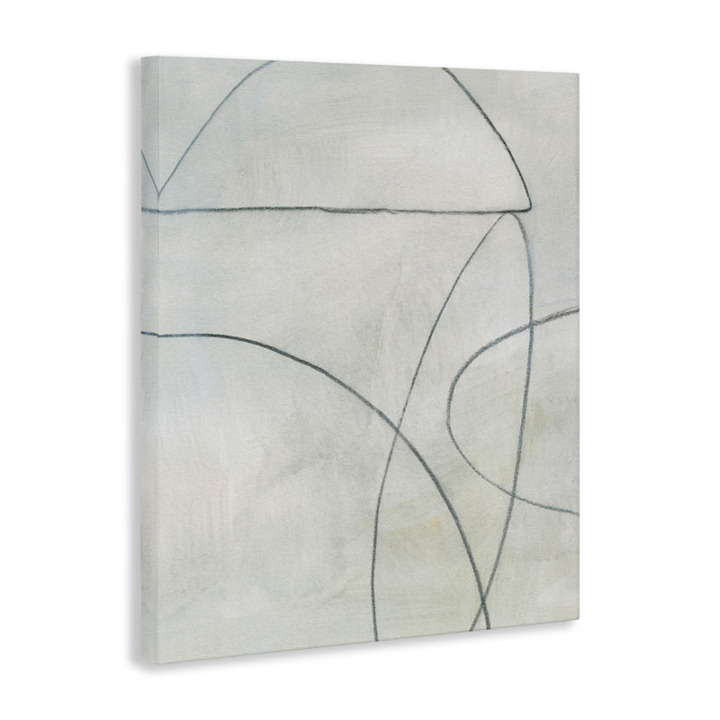 «Shapes S croquis sur toile flottante grise» par Victoria Barnes, H 30 po x l 24 po