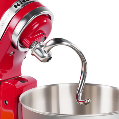 Crochet pétrisseur spiralé en acier inoxydable compatible avec les robots pâtissiers KitchenAid à tête inclinable de 4,5 et 5 pintes, conception spiralée polyvalente, pétrissage efficace, compatible lave-vaisselle
