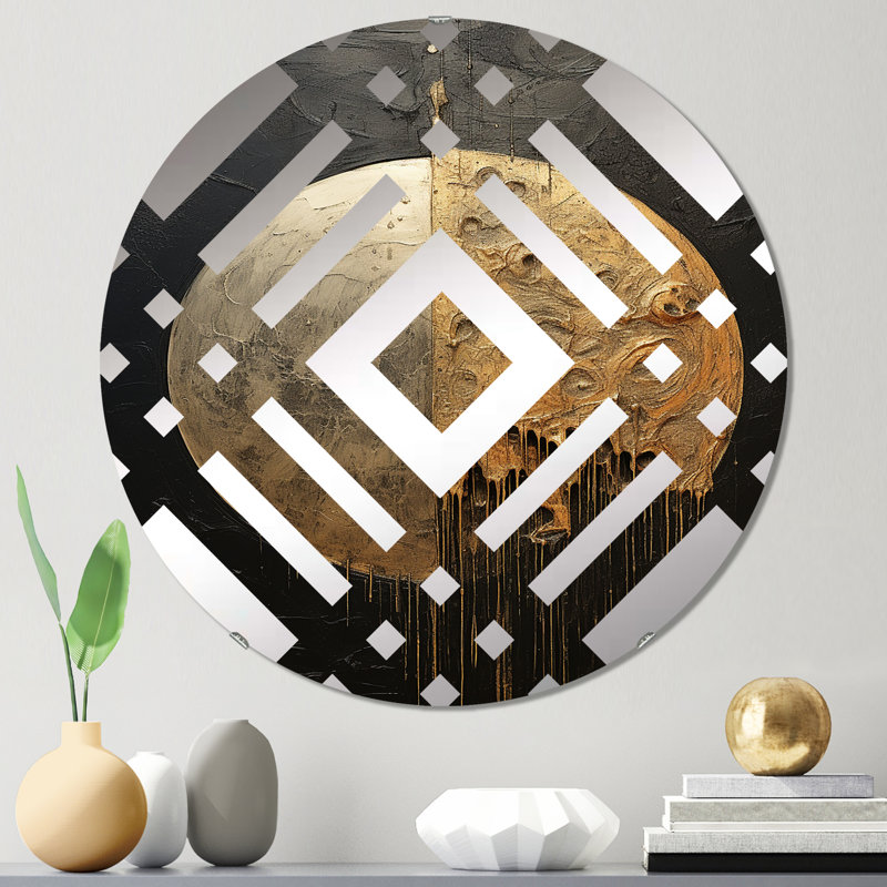 Amberlie - Miroir décoratif diamant, 23,6 po x 23,6 po