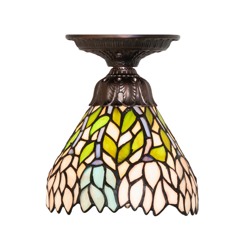7" Wide Wisteria Flushmount