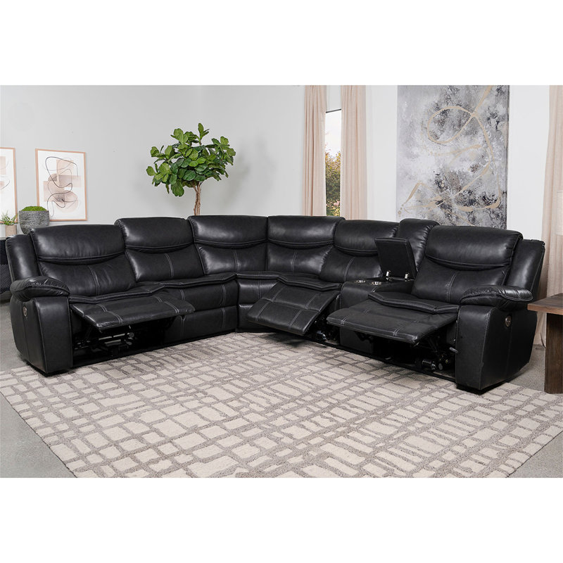 Salerno  Upholstered Power Reclining Sectional Sofa