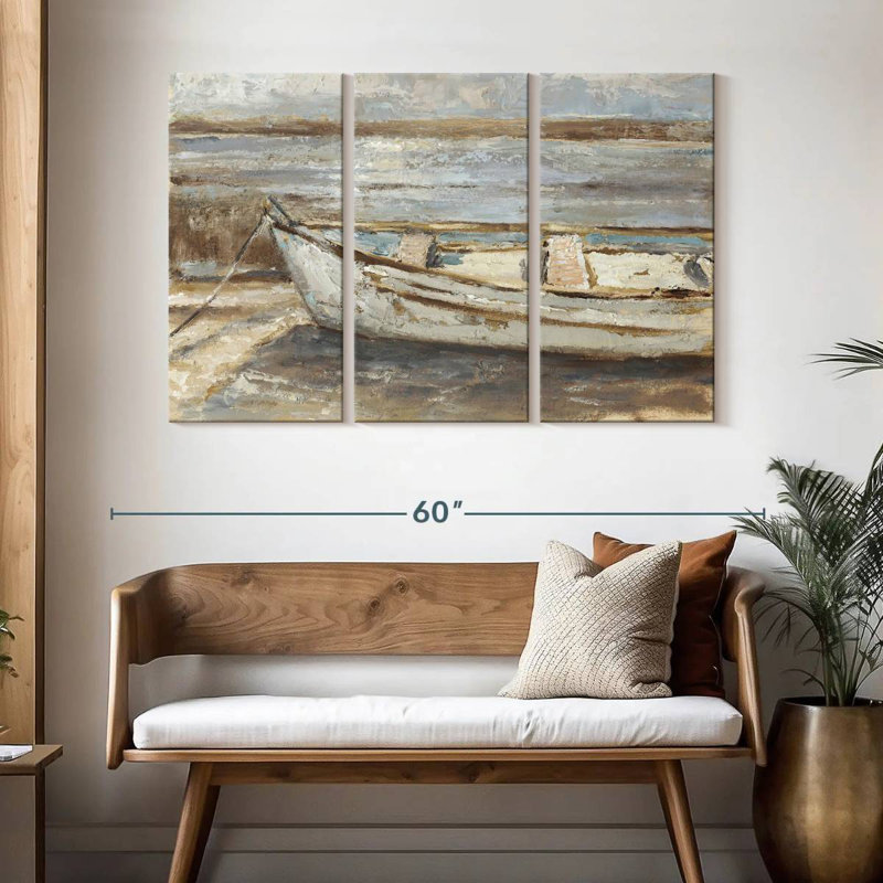 Mehar vieilli barque I, H 32 po x l 50 po
