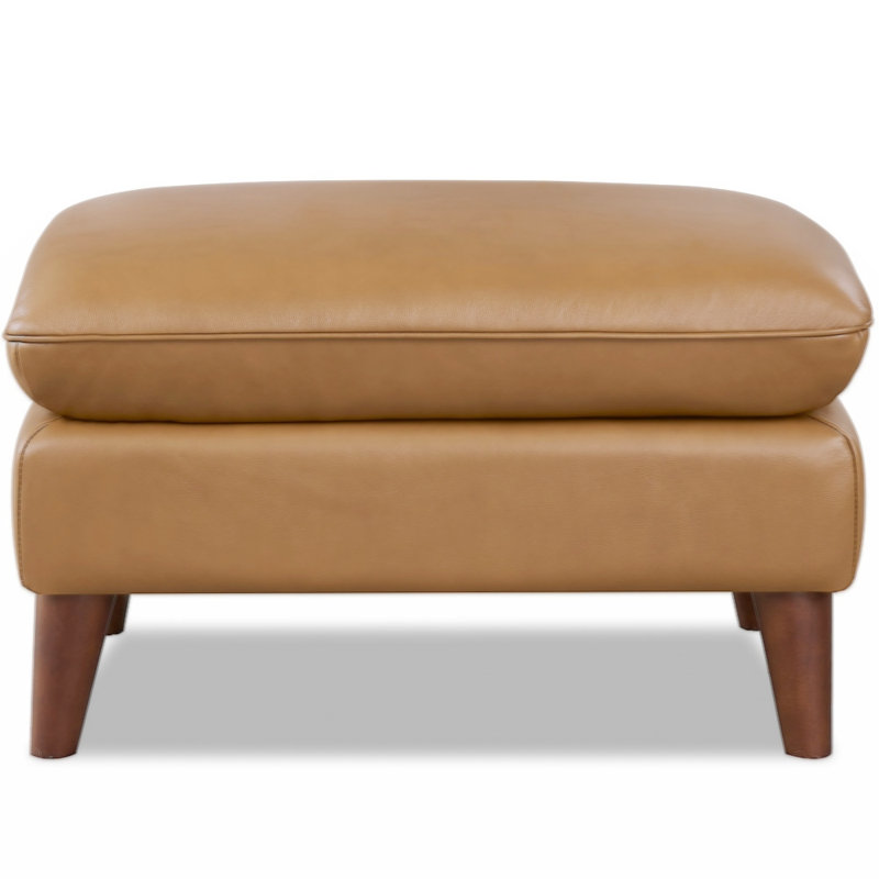 Repose-pieds en cuir Solana, Cognac
