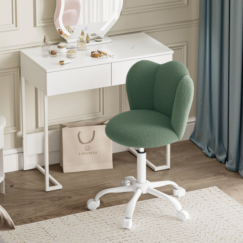 Office Chair, Green Boucle