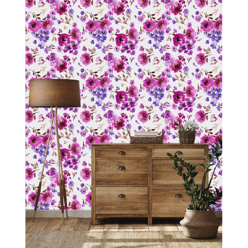 Floral Tile, Vinyl, 18.75" W x 25" L
