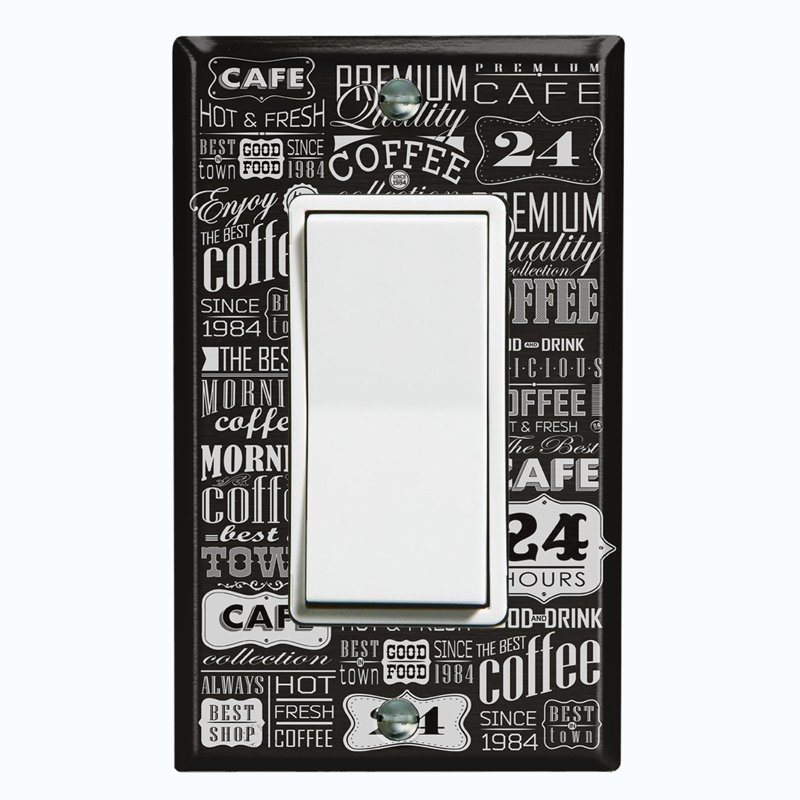 Plaque murale décorative à bascule Coffee Diner