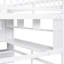 Lit mezzanine blanc avec bureau, étagères et rangement pour escalier - Créez un espace de chambre à coucher fonctionnel-47982389