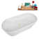 63" Streamline Soaking Freestanding Tub and Tray With Internal Drain
