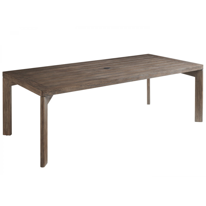 La Jolla 88'' Brown Teak Rectangular Dining Table