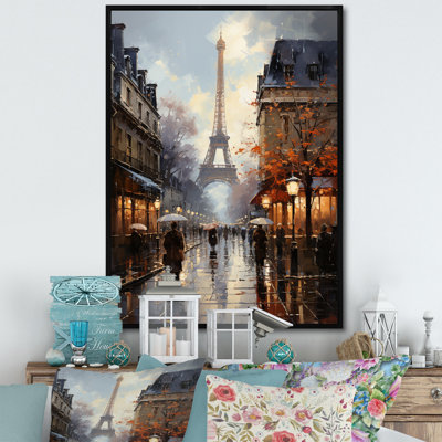 Eiffel Paris In 19 Century On Canvas Print