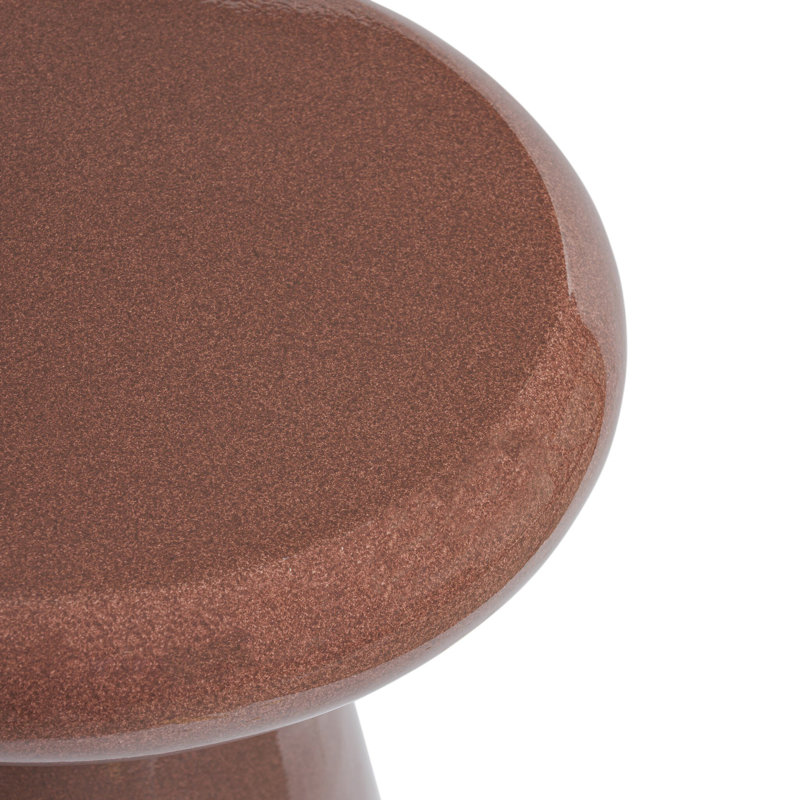 Kika End Table-Smooth Red Concrete, Smooth Red Concrete