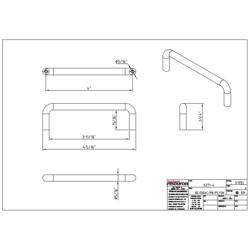 Torino 4" Center to Center Bar Pull, Brushed Chrome