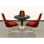 Ballerina Round Solid Wood Pedestal Dining Table-1409194961