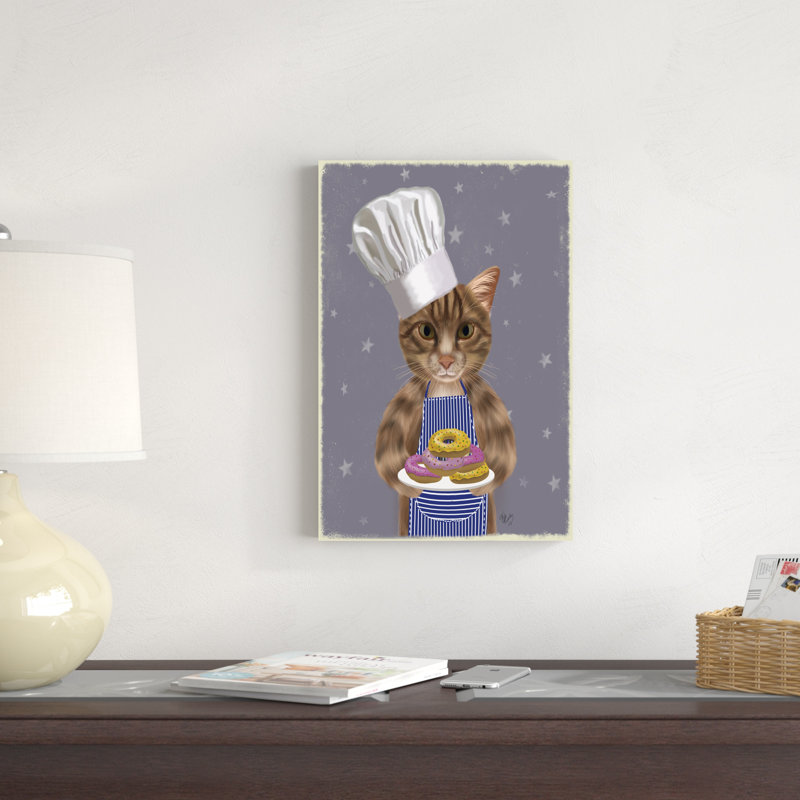 Portrait d'un chef tabby, H 18 po x l 12 po x P 1,25 po