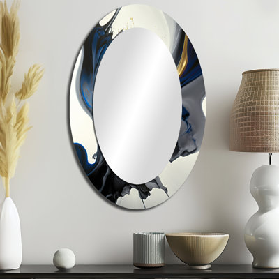 Miroir mural bleu vif