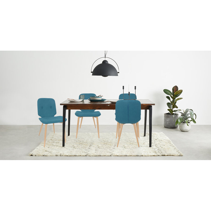 Chaise d'appoint rembourrée Caplinger, Bleu sarcelle
