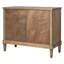 Commode d'appoint classique en forme de canne tissée avec poignées en métal