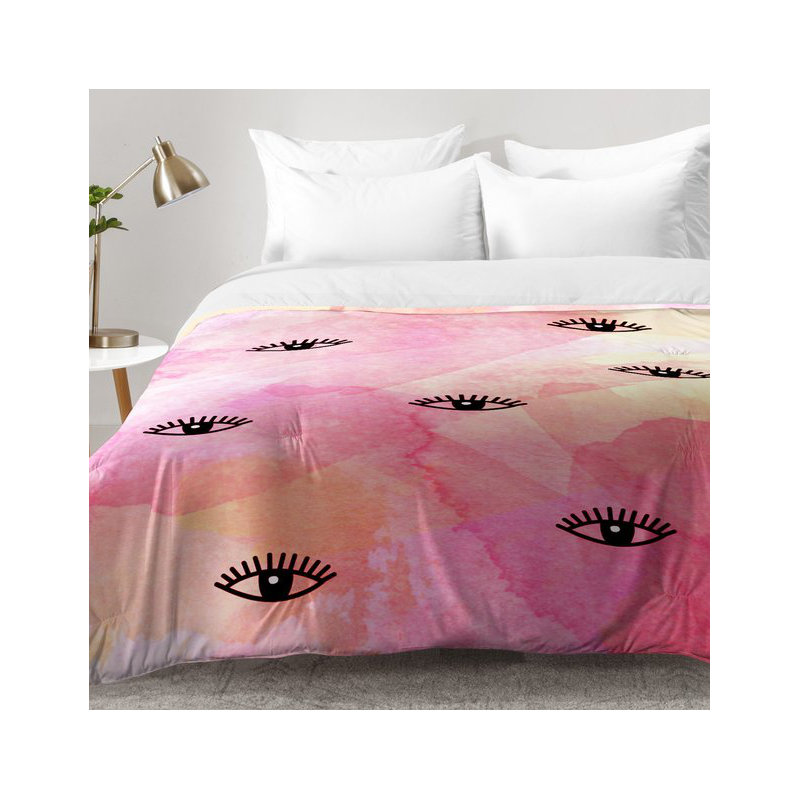Ensemble d'édredon Eye Blush, Édredon double / grand + 2 taies décoratives sta