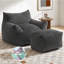 Fauteuil à billes à compression avec repose-pieds, grand canapé-lit en mousse à mémoire de forme confortable-2078555527