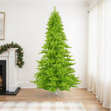 Lime Fir Artificial Christmas Tree withLED Lime Lights with Stand