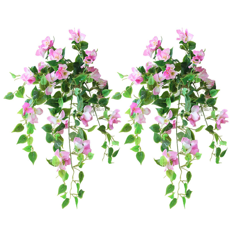 2 pièces de fleurs de prunier artificielles d'extérieur pour jardin, Rose/Blanc