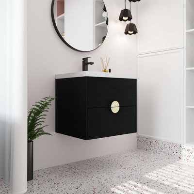 Ensemble de meuble-lavabo simple 18,5 po avec plateau en céramique Yobany