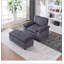 Canapé simple en velours côtelé de 56,3 pouces avec 2 coussins décoratifs et un repose-pieds, canapé confortable et profond pour le salon-205804604