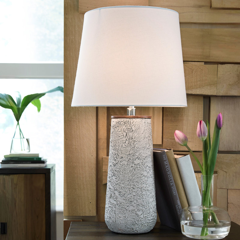 Lampe de table Cihan, Blanc antique
