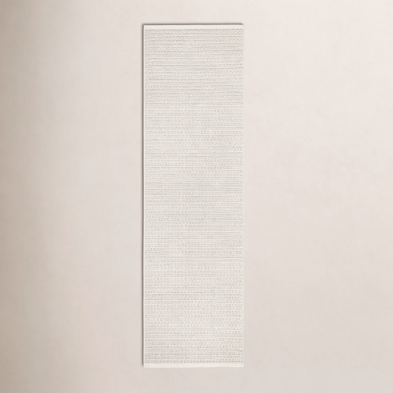 Veranda Ivory Handwoven Performance Rug, Runner 2'6" x 8'