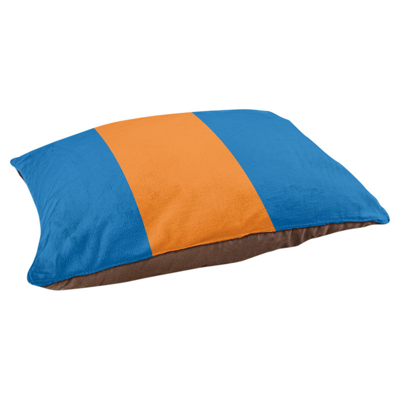 Coussin Designer, Grand (L 40 po x l 50 po), Bleu / orange / bleu