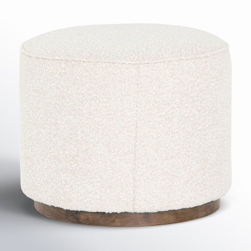 Sinclair Round Ottoman, Knoll Natural Polyester Blend
