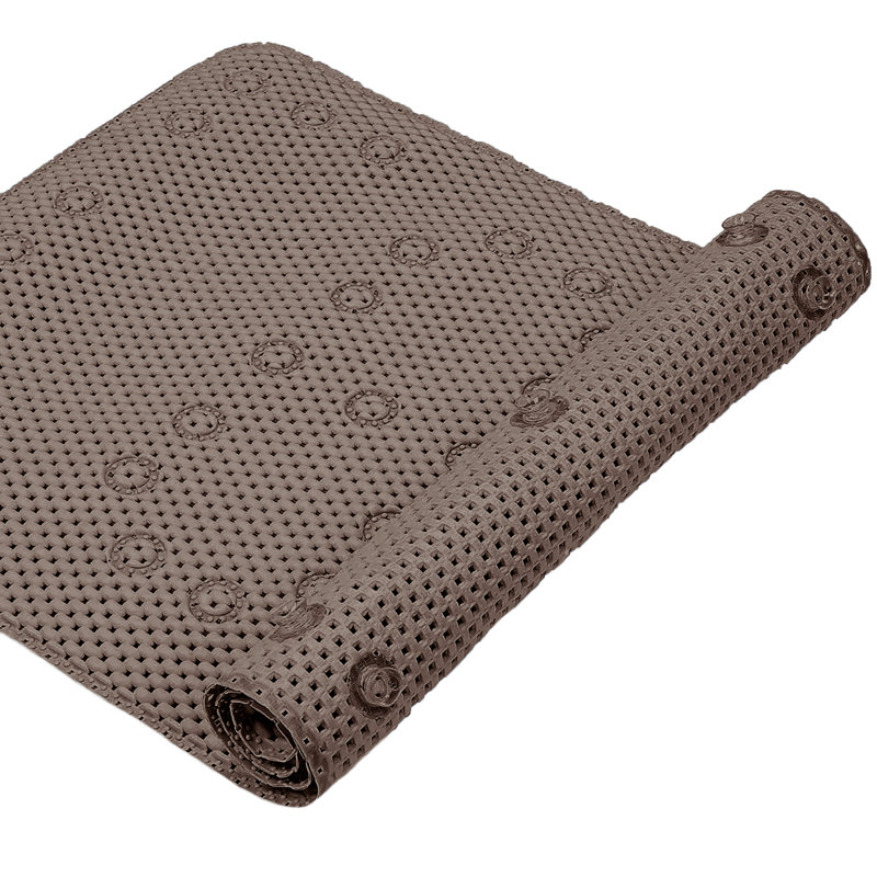 Aalasia Foam Non-Slip Shower Mat, Brown